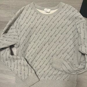 Champion Blue and Gray Reverse Weave Sweatshirt